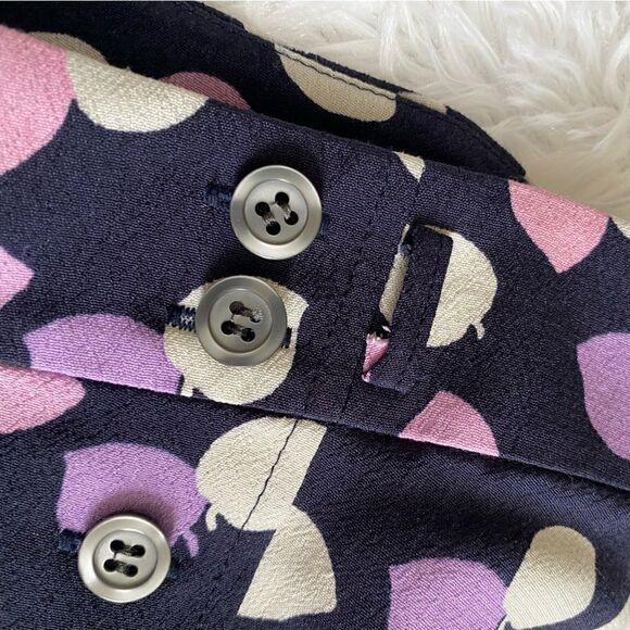 Talbots Wrap Around Side Button Midi Skirt New Leaf Print Lined Womens Size 8 - Picture 5 of 11